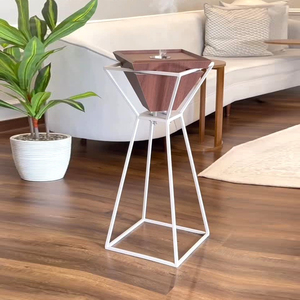 Brûleur d'encens élégant en bois et métal, design moderne et luxueux pour la décoration de la maison, parfum durable, idéal pour les cadeaux - Product Image 3
