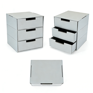 Caja de Regalo de Cartón Rígido Kraft con Impresión Personalizada, Cajón Deslizante Multicapa con Cinta - Product Image 3