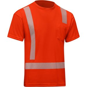 ชุดใส่ทำงานแขนสั้นสำหรับผู้ชายเสื้อทีออฟสีขาวแดง - Product Image 4