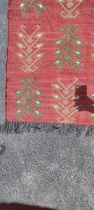 Terracotta Wool Jute Kilim Area <b>Rug</b> Handwoven Boho Farmhouse <b>Tribal</b> Dhurrie Geometric Living Room Bedroom Rustic Carpet - Product Image 4