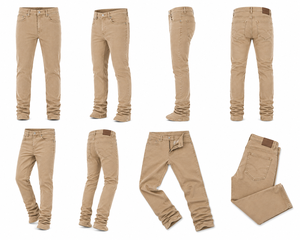 Jeans en denim pour homme Ahint Industries, taille mi-haute, coupe slim, coupe droite, bleu vintage, décontracté, hiver, uni, respirant, léger - Product Image 6