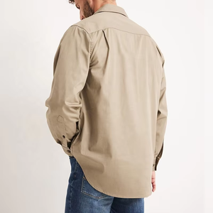 Chemise homme manches longues 100% coton, coupe ample, fermeture demi-boutonnée, indice UPF 50+, légère, pour l'été, idéale pour le travail. - Product Image 6