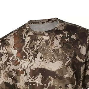Men's Camouflage Printed Hunting Shirt Short Sleeve Breathable Polyester Summer Wear Adult Outdoor Apparel - Product Image 5