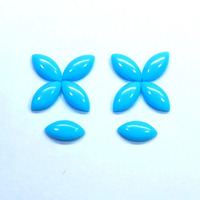 Turquoise naturelle de haute qualité, cabochon marquise 6x3 mm, pierre précieuse en vrac pour la création de bijoux faits main, vente en gros de pierres précieuses