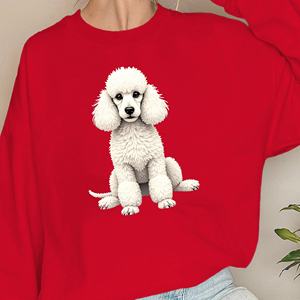 Sudaderas de mujer con ilustración de caniche blanco FUR - Product Image 3