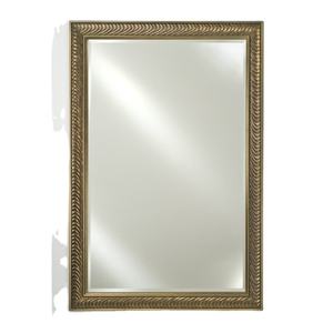 Miroir mural rectangulaire décoratif en métal doré, bord biseauté, pour la maison et les projets hôteliers - Product Image 1