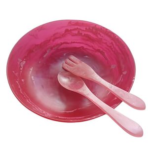Tazón de resina con acabado de lujo y juego de cucharas para una decoración de mesa premium que agrega un toque elegante a la presentación. - Product Image 6