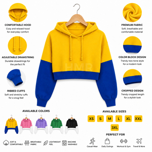 HMR Sorority Sisterhood OEM ODM Private Label Custom Logo Hoodie Manufacturer Breathable Stylish Crop Hoodie - Product Image 6