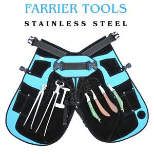 Kit de Herramientas de Herrador de Alta Resistencia con Cortaúñas para Cascos, Extractor, Pulidor, Delantal de Seguridad y Juego de 4 Cuchillas para Cascos con Extremo de Latón y Hoja Afilada - Product Image 6