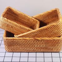 Panier de rangement en rotin tressé à la main de qualité export du Vietnam pour fruits, rangement de cuisine, organisation de salon et décoration de table