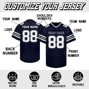 Maillot de football américain streetwear en polyester écologique ventilé, impression DTF personnalisée, fournisseur pour commandes en gros - Product Image 4