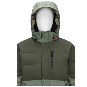 Windproof Hooded Men's Puffer Jacket-Lightweight Water-Resistant Knitted Solid Zipper Closure Streetwear <b>Coat</b> for Winter - Product Image 6