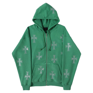 Sweats à capuche en strass pour hommes, respirants, personnalisés, basiques, sweats à capuche en strass pour hommes - Product Image 1