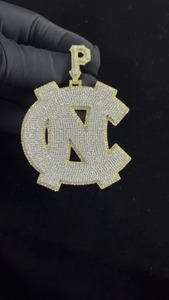 925 Silver <b>Custom</b> Letter pendant Gold Plated Customized VVS Moissanite Hip Hop Pendant <b>Custom</b> <b>Name</b> Charm <b>Necklace</b> For Men Women - Product Image 2