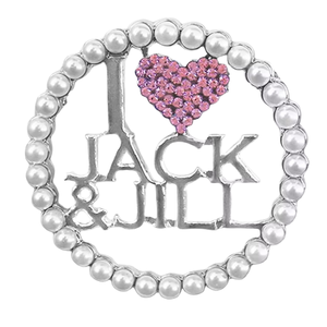 Broche Ronde en Cristal Rose Perle pour Femme, Épingle de Mode Élégante, Accessoire de Bijouterie avec Détail Cœur, Ornement Décoratif pour Vêtements - Product Image 1