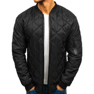 Custom Made Slim Fit <b>Men's</b> Winter Bomber <b>Jacket</b> High Street Style Stand Collar Quick Dry Breathable Windproof <b>Long</b> Sleeves - Product Image 6