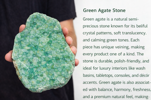 Lavabo de Ónix Verde de Lujo en Forma de Corazón, Lavabo de Piedra para Baño, Encimera de Mármol Hecha a Mano - Product Image 3