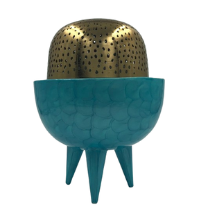 Quemador de Incienso Aromático Wellness Aroma Dome, de Metal Rosa, con Tapa de Cúpula Perforada Dorada, Soporte Trípode, Difusor de Aromaterapia - Product Image 3