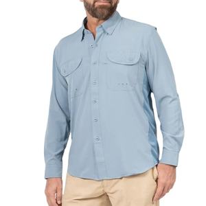 Chemise de pêche pour homme à manches longues, anti-rides, séchage rapide, respirante, imperméable, ventilée, polyester-spandex, protection UPF 50+ - Product Image 1
