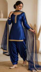 Elegantes Conjuntos Indios y Pakistaníes, Traje Especial para Eid Ramzan, Salwar Kameez Patiala, Atuendo Tradicional Listo para Usar en Bodas - Product Image 3