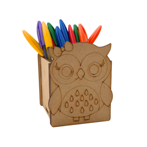 MDF Pen Holder Cup <b>Creative</b> Stationery Decoration Sundry Storage Pen Box Suitable for Desktop Classroom Home Office - Product Image 4