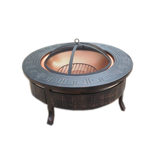 Brasero rond en fer de taille moyenne, de fabrication indienne, prix de gros, qualité exclusive, couleur noire, robuste, pour barbecue - Product Image 1