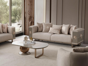 Luxury Solid Teak Wood <b>Sofa</b> Set Modern Glam Cream Velvet 3 2 1 1 Seater <b>Gold</b> Frame <b>Sofa</b> Coffee Table Villa Living Room Furniture - Product Image 2