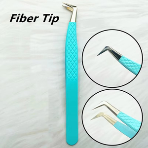 Ensemble de 4 pinces à épiler professionnelles à pointe fine en acier inoxydable pour extensions de cils - Product Image 1