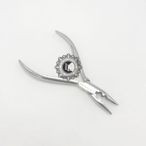 Alicate de punta de aguja de acero sostenible al por mayor, herramienta de extensión de cabello de grado quirúrgico, acabado plateado, Etiqueta Privada, herramienta de peinado - Product Image 3