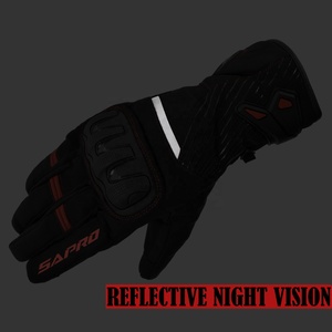 Gants d'hiver longs antiallergiques pour moto, fait de plastique de haute qualité, sécurité et panneau réfléchissant - Product Image 6