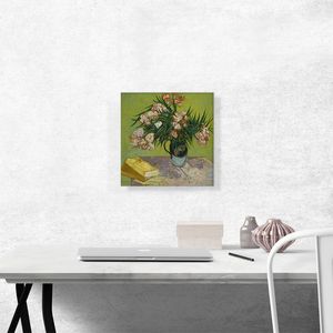 Sciarpa in Seta con Motivo Stilleben Mit Oleander del 1888, Design Art Déco Elegante per Donne - Product Image 2