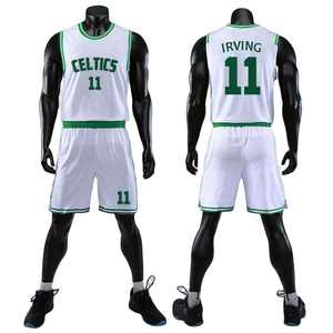 Meilleurs ensembles d'uniformes de basket-ball pour hommes, antibactériens, respirants, à séchage rapide, maillot et short - Product Image 1