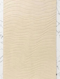 Alfombra de Lana Abstracta de Pelo Corto Hecha a Mano con Base de Látex, Ecológica y Apta para Mascotas, Diseño Moderno para Hogar, Bar o Oración - Product Image 2