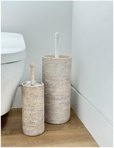 Portarrollos de Papel Higiénico Artex Hai Nam de Ratán, Diseño Bohemio, Color Natural, Forma Cilíndrica, Organizador de Almacenamiento - Product Image 2