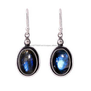925 <b>Sterling</b> <b>Silver</b> <b>Earrings</b> Natural Gemstone <b>Earring</b> Gift For Her Handmade Labradorite Jewelry Women <b>Earring</b> - Product Image 1