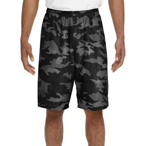 กางเกงขาสั้นคาร์โก้ลายพรางทหารสไตล์วินเทจขาดๆ แบบมีลายปักและพิมพ์ลายซับลิเมชั่นทรงโอเวอร์ไซส์สำหรับผู้ชาย ออกแบบเองได้ - Product Image 5