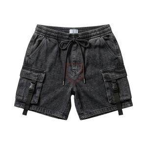 Shorts en jean délavé rose avec motif papillon, style streetwear, coupe décontractée, coton épais, pour homme, mode estivale, short d'été élégant - Product Image 5