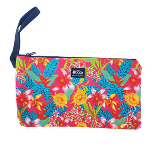 Bolsa cosmética de verano de material de algodón ligero con logotipo personalizado con cremallera y patrón - Product Image 1