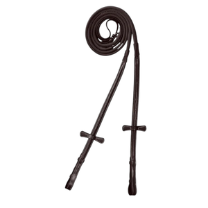 Frenos de cuero con agarre de goma para caballo, martingales de equitación inglesa con costuras elegantes, modelo AO/R/02, tamaño personalizado para caballo. - Product Image 1