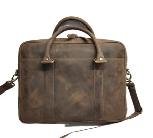 Crazy Horse Leather Laptop Briefcase Messenger Crossbody Handbags Luggage Sling <b>Bags</b> Business Vintage Custom Brands Man <b>College</b> - Product Image 3