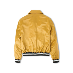 High Quality Satin <b>Bomber</b> <b>Jacket</b> For <b>Men's</b> Long Sleeve Button Up Lightweight Windproof Winter <b>Jacket</b> For Adult - Product Image 2