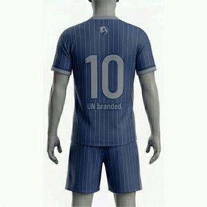 Ensemble de maillot de football personnalisé pour hommes, impression sublimée, col rond, manches courtes, polyester respirant, kit de football toutes saisons - Product Image 2