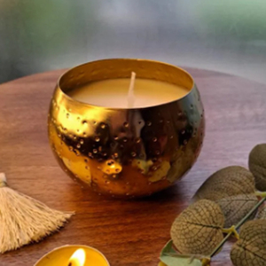 Brass Hammered <b>Candle</b> Votive New design Gold Plated <b>Candle</b> votive - Product Image 2