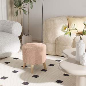 Sgabello rotondo in ottomana - Product Image 5