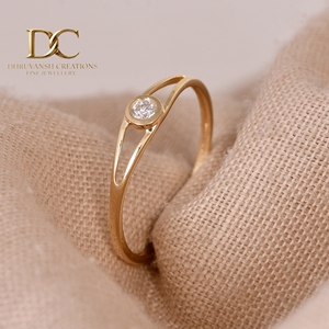 แหวนทองคำแท้ 14KT ประดับเพชรแล็บโกรว์ทรงบริลเลียนต์ รับรองโดย IGI สำหรับงานแต่งงานและงานปาร์ตี้ ผลิตด้วยมือสำหรับผู้หญิง - Product Image 5