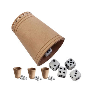 Handmade Custom Color Logo Durable Eco-Friendly 10-Piece PU Leather Sport Fashion Modern Dice <b>Cup</b> & <b>Shaker</b> for Bar Night Club - Product Image 4