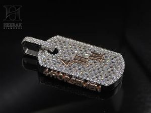 <b>Custom</b> Iced Out Baguette Diamond <b>Dog</b> <b>Tag</b> Pendant Personalized Name Pendant Lab Grown Diamond Hip Hop Jewellery - Product Image 6
