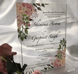 การ์ดเชิญอะคริลิคแบบกำหนดเอง การ์ดอวยพรอะคริลิค การ์ดเชิญงานแต่งงาน การ์ดเชิญงานเลี้ยงสุดหรูสำหรับแขก - Product Image 1