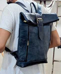 Functional Leather <b>Roll</b> Top Rucksack Multiple Compartments Laptop Bag For Wholesale Distributors LTBP-0278 - Product Image 6