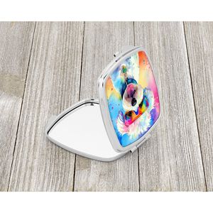 Bichon Frise Hippie Dawg Compact Pliant Miroir De Maquillage Portable Poche Décoratif Voyage Cadeau pour Femmes et Filles - Product Image 2